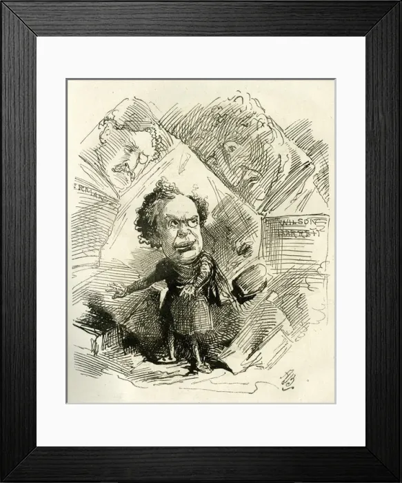 Framed Print : Cartoon, John Lawrence Toole as Hamlet Framed Print : Cartoon, John Lawrence Toole as Hamlet
