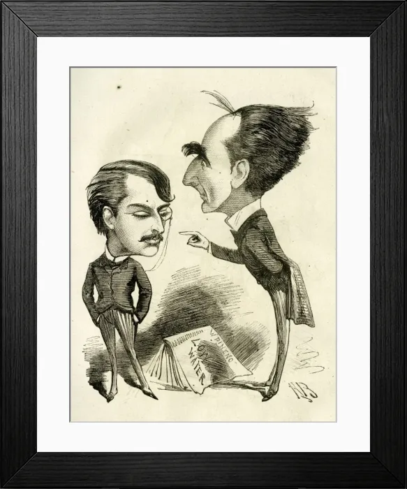 Framed Print : Cartoon, Claude Carton and A W Pinero Framed Print : Cartoon, Claude Carton and A W Pinero