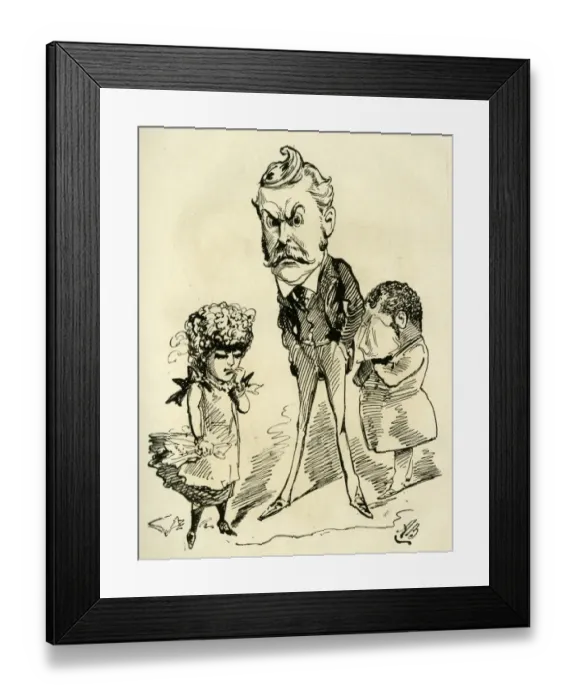 Framed Print : Cartoon, Ws Gilbert and May Fortescue Framed Print : Cartoon, Ws Gilbert and May Fortescue