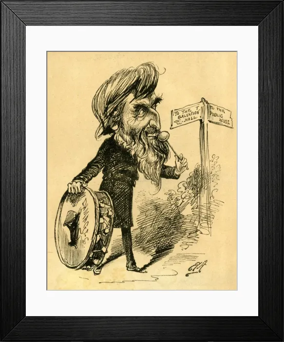 Framed Print : Caricature, William Booth, founder of the Salvation Army Framed Print : Caricature, William Booth, founder of the Salvation Army
