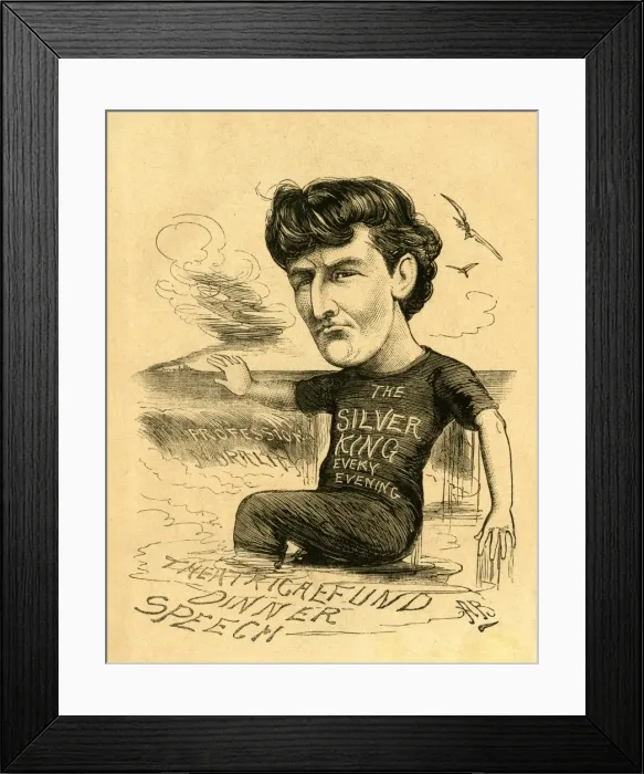 Framed Print : Cartoon, Wilson Barrett, actor, manager and playwright Framed Print : Cartoon, Wilson Barrett, actor, manager and playwright