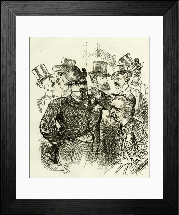 Framed Print : Cartoon, group of London theatre managers Framed Print : Cartoon, group of London theatre managers