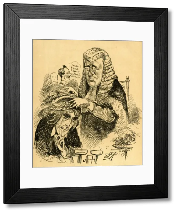 Framed Print : Cartoon, Henry Irving crowned with a laurel wreath Framed Print : Cartoon, Henry Irving crowned with a laurel wreath