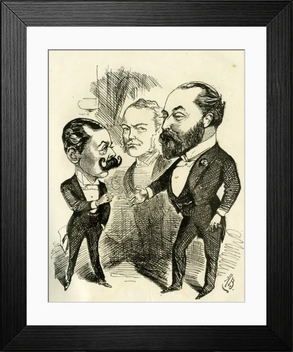 Framed Print : Cartoon, Edward, Prince of Wales, Randolph Churchill Framed Print : Cartoon, Edward, Prince of Wales, Randolph Churchill