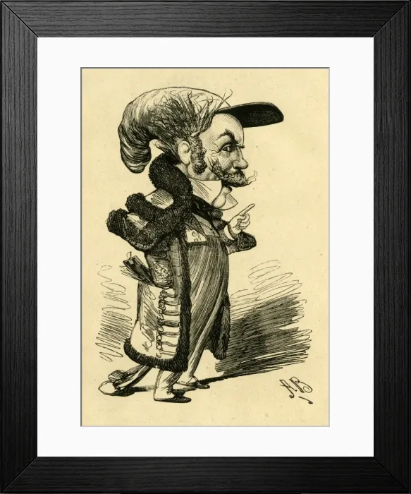 Framed Print : Cartoon, Lionel Brough, British comic actor Framed Print : Cartoon, Lionel Brough, British comic actor