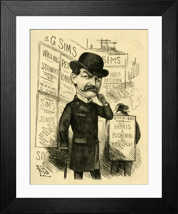 Framed Print : Cartoon, Henry James Byron, dramatist Framed Print : Cartoon, Henry James Byron, dramatist