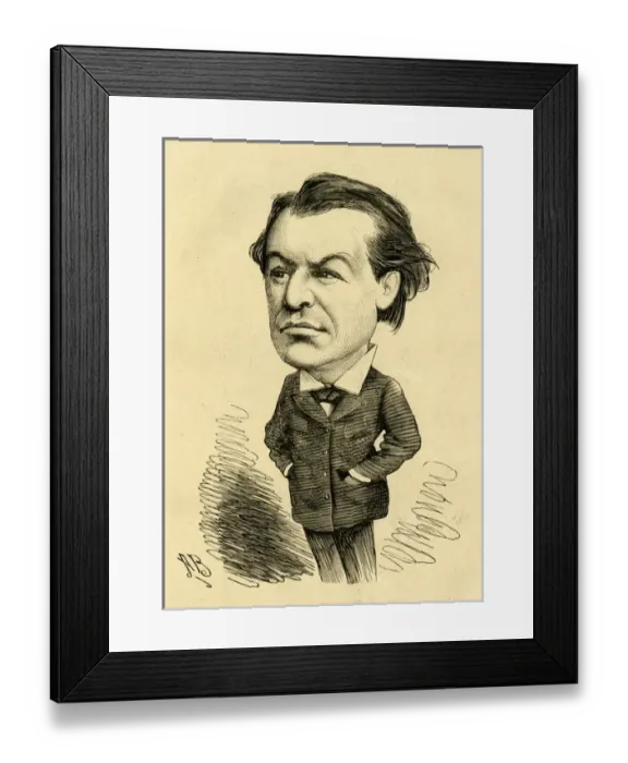 Framed Print : Cartoon, James Fernandez, actor Framed Print : Cartoon, James Fernandez, actor