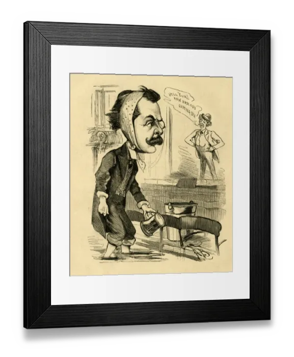 Framed Print : Cartoon, mopping up at the Criterion Theatre, London Framed Print : Cartoon, mopping up at the Criterion Theatre, London