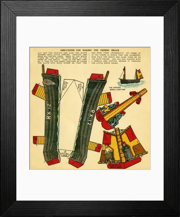 Framed Print : Directions for making a fishing smack Framed Print : Directions for making a fishing smack