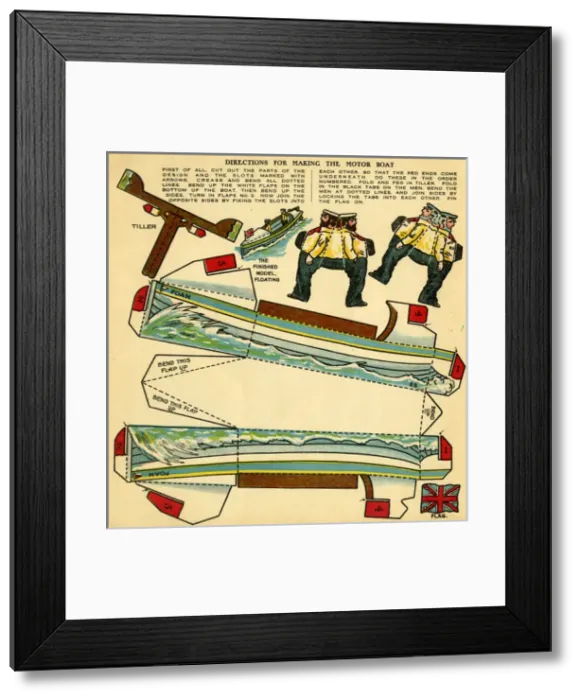 Framed Print : Directions for making a motor boat Framed Print : Directions for making a motor boat