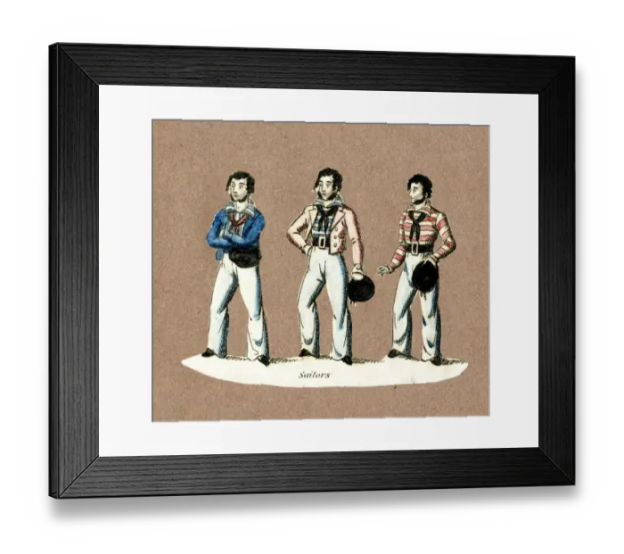 Framed Print : Theatre scrap, Sailors Framed Print : Theatre scrap, Sailors