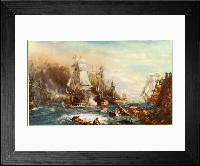 Framed Print : Battle of Trafalgar Framed Print : Battle of Trafalgar