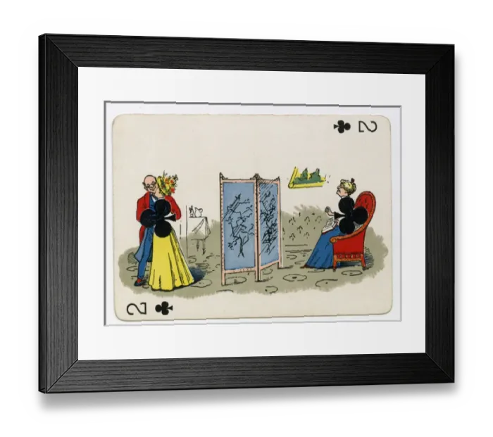 Framed Print : Vanity Fair Transformation Playing Card Framed Print : Vanity Fair Transformation Playing Card