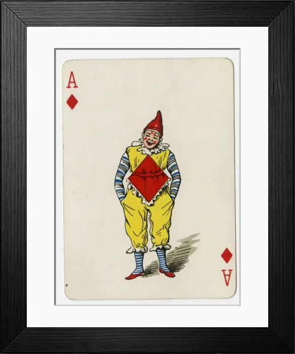 Framed Print : Vanity Fair Transformation Playing Card Framed Print : Vanity Fair Transformation Playing Card