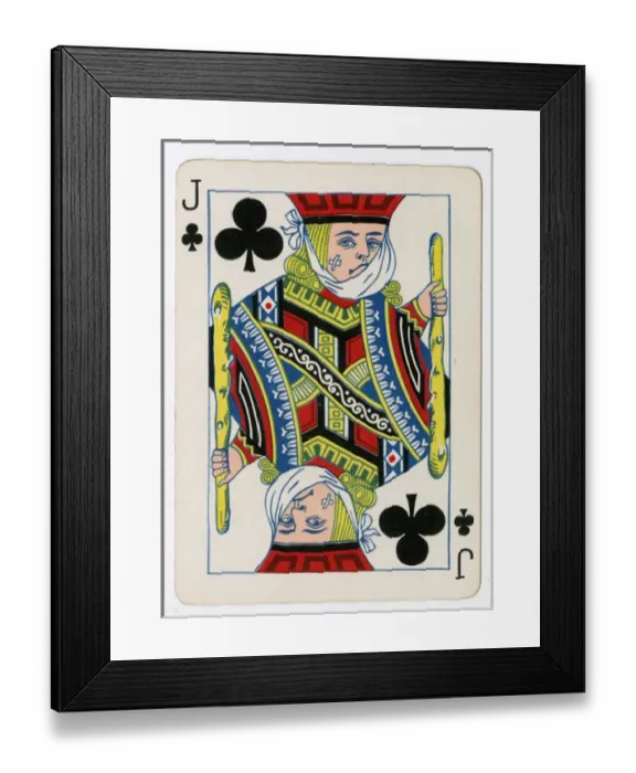 Framed Print : Vanity Fair Transformation Playing Card Framed Print : Vanity Fair Transformation Playing Card