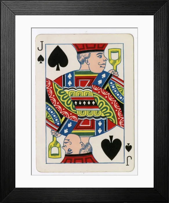Framed Print : Vanity Fair Transformation Playing Card Framed Print : Vanity Fair Transformation Playing Card