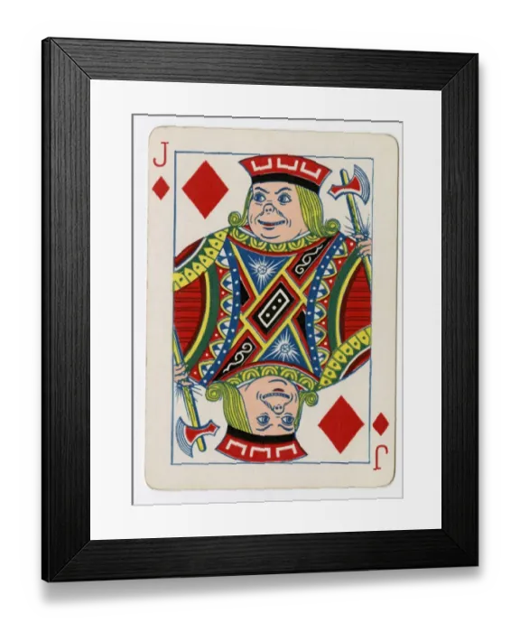 Framed Print : Vanity Fair Transformation Playing Card Framed Print : Vanity Fair Transformation Playing Card