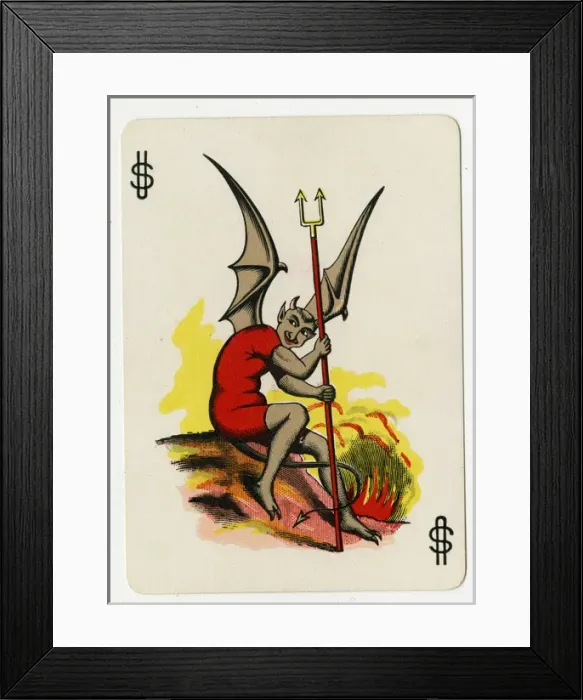 Framed Print : Vanity Fair Transformation Playing Card Framed Print : Vanity Fair Transformation Playing Card