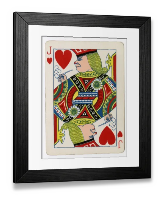 Framed Print : Vanity Fair Transformation Playing Card Framed Print : Vanity Fair Transformation Playing Card