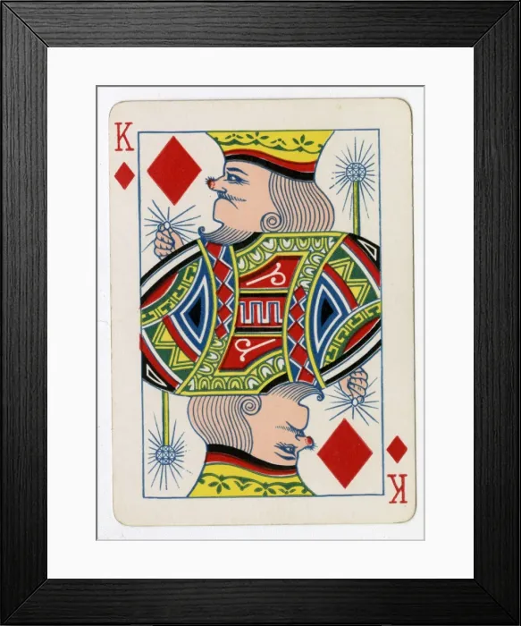 Framed Print : Vanity Fair Transformation Playing Card Framed Print : Vanity Fair Transformation Playing Card