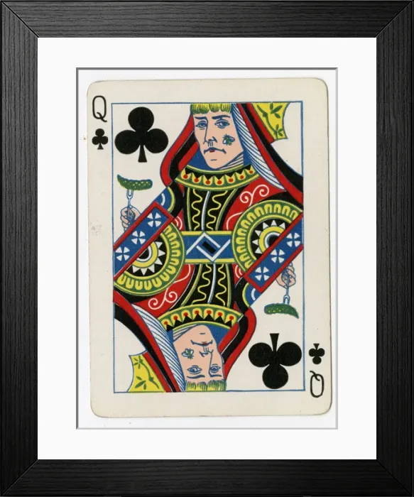 Framed Print : Vanity Fair Transformation Playing Card Framed Print : Vanity Fair Transformation Playing Card