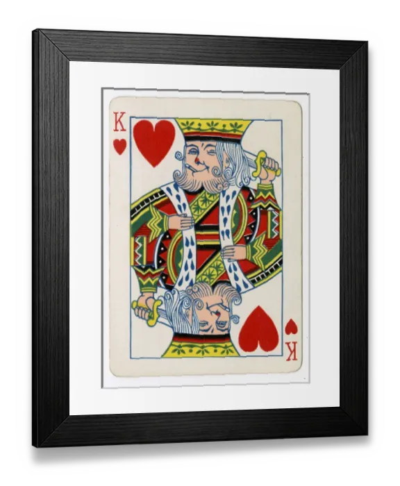 Framed Print : Vanity Fair Transformation Playing Card Framed Print : Vanity Fair Transformation Playing Card