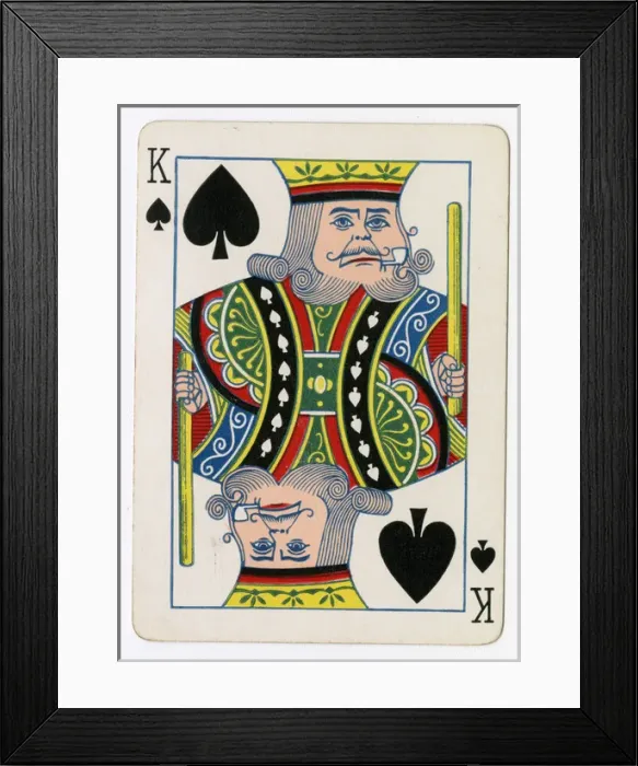 Framed Print : Vanity Fair Transformation Playing Card Framed Print : Vanity Fair Transformation Playing Card