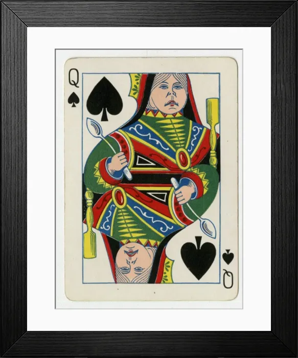 Framed Print : Vanity Fair Transformation Playing Card Framed Print : Vanity Fair Transformation Playing Card