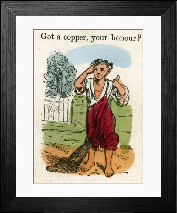 Framed Print : Card game, The Streets of London Framed Print : Card game, The Streets of London