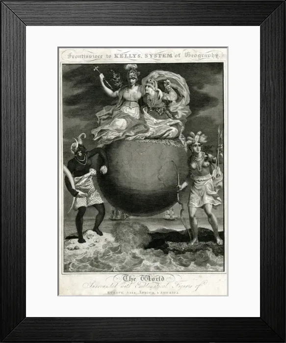 Framed Print : Frontispiece, Kellys System of Geography Framed Print : Frontispiece, Kellys System of Geography