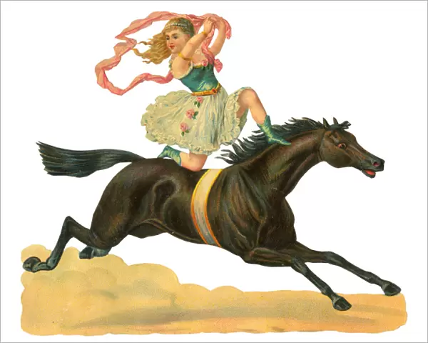 Victorian scrap - circus bareback rider