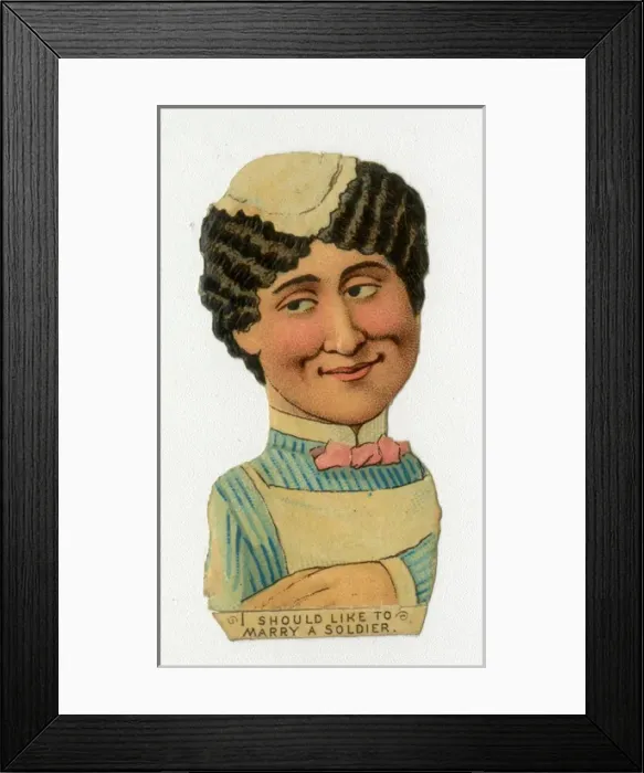Framed Print : Victorian scrap - I should like to marry a soldier Framed Print : Victorian scrap - I should like to marry a soldier