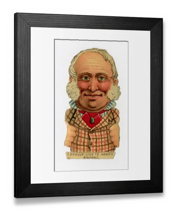 Framed Print : Victorian scrap - I should like to marry anyone Framed Print : Victorian scrap - I should like to marry anyone