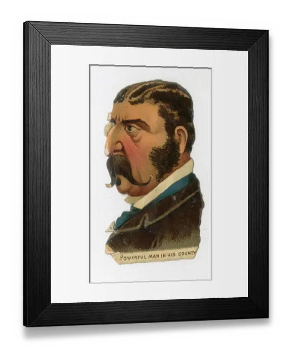 Framed Print : Victorian scrap - Powerful man in his county Framed Print : Victorian scrap - Powerful man in his county