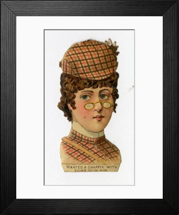 Framed Print : Victorian scrap - Wanted a chappie with some go in him Framed Print : Victorian scrap - Wanted a chappie with some go in him