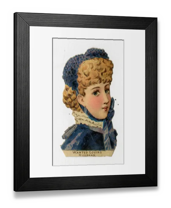 Framed Print : Victorian scrap - Wanted loving husband Framed Print : Victorian scrap - Wanted loving husband