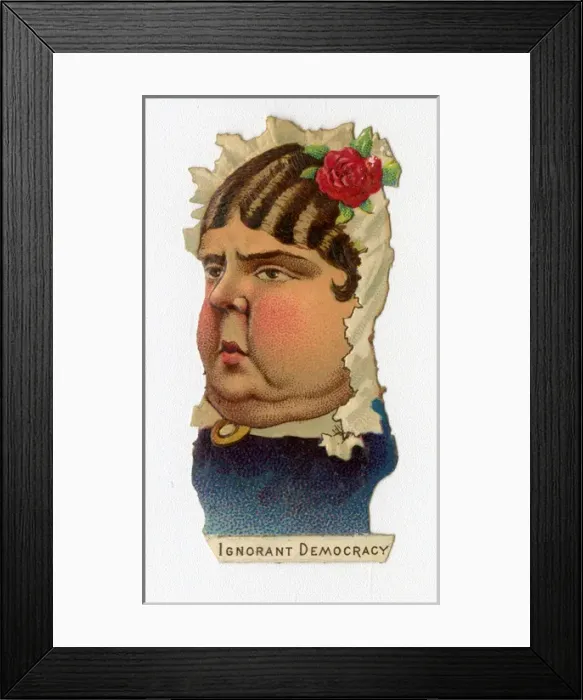 Framed Print : Victorian scrap - Ignorant democracy Framed Print : Victorian scrap - Ignorant democracy