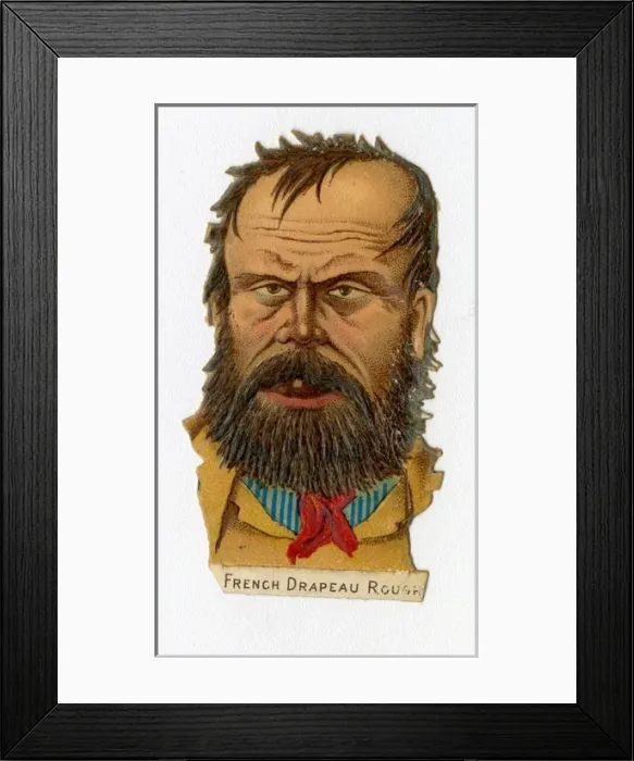 Framed Print : Victorian scrap - French drapeau rough Framed Print : Victorian scrap - French drapeau rough