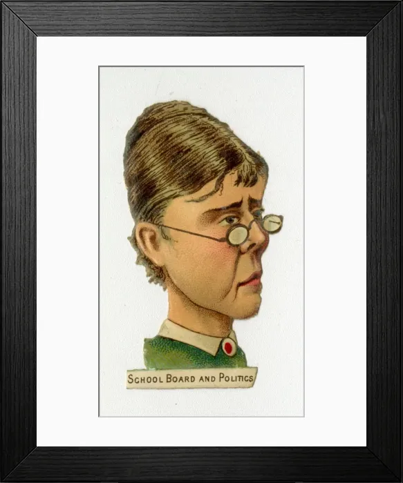 Framed Print : Victorian scrap - School Board and politics Framed Print : Victorian scrap - School Board and politics