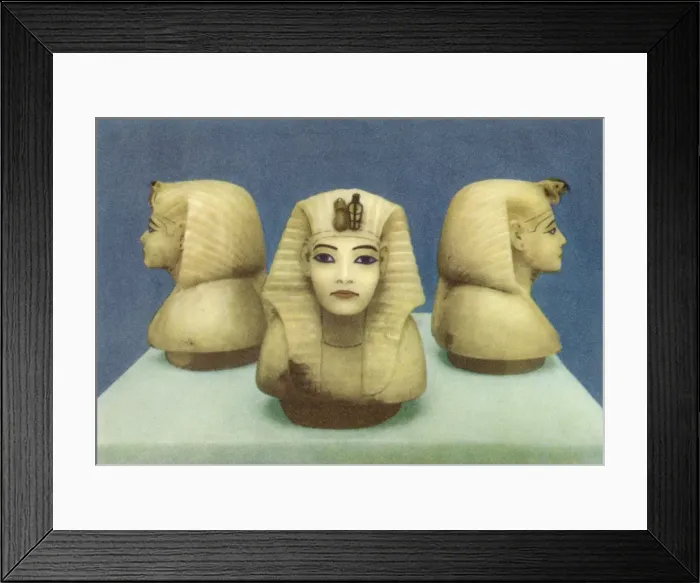 Framed Print : Alabaster heads from Tutankhamuns tomb Framed Print : Alabaster heads from Tutankhamuns tomb