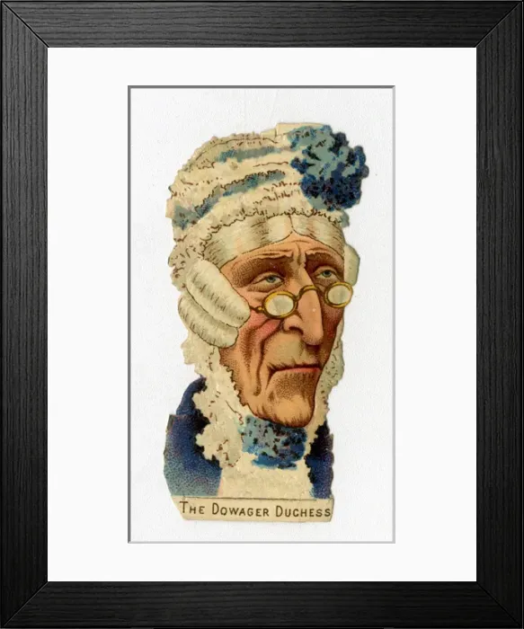 Framed Print : Victorian scrap - The Dowager Duchess Framed Print : Victorian scrap - The Dowager Duchess