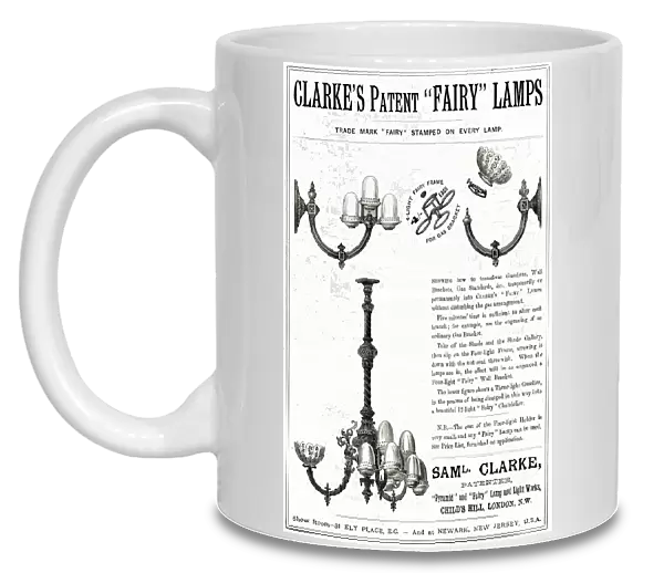 Advert for Clarkes Patent Fairy lamps 1888