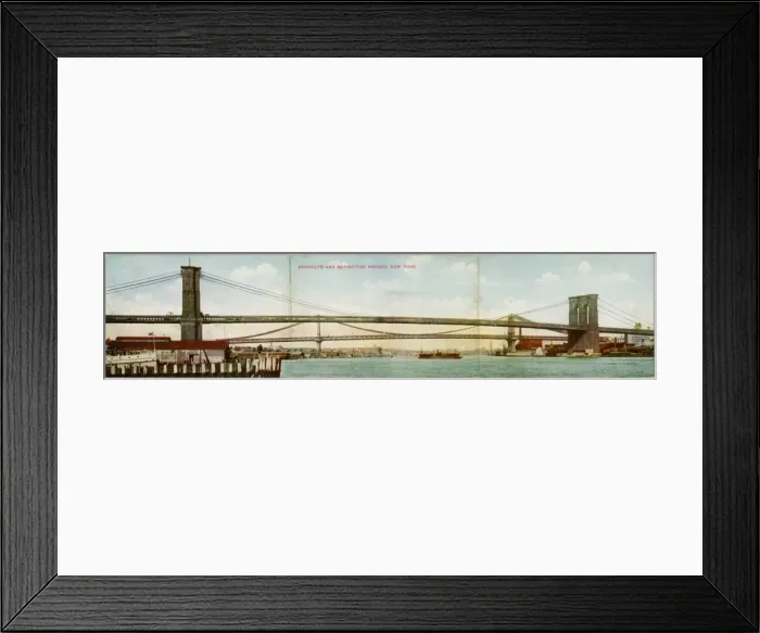Framed Print : USA - New York - Brooklyn and Manhattan Bridges Framed Print : USA - New York - Brooklyn and Manhattan Bridges