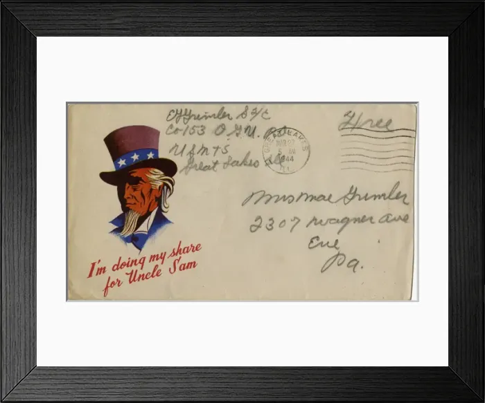 Framed Print : WW2 - I m doing my share for Uncle Sam - Patriotic envelope Framed Print : WW2 - I m doing my share for Uncle Sam - Patriotic envelope