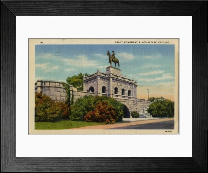 Framed Print : Grant Monument - Lincoln Park, Chicago, Illinois, USA Framed Print : Grant Monument - Lincoln Park, Chicago, Illinois, USA