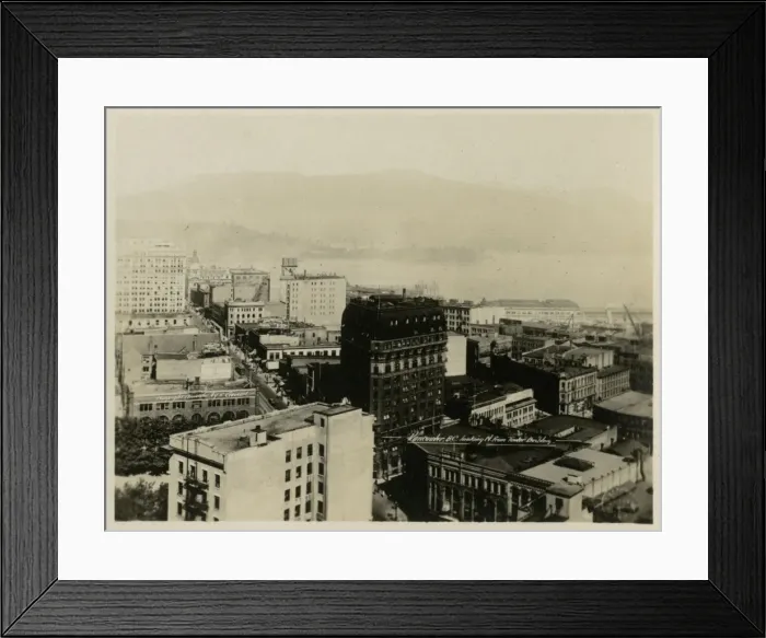 Framed Print : Vancouver, Canada - Looking North from Tower Building Framed Print : Vancouver, Canada - Looking North from Tower Building