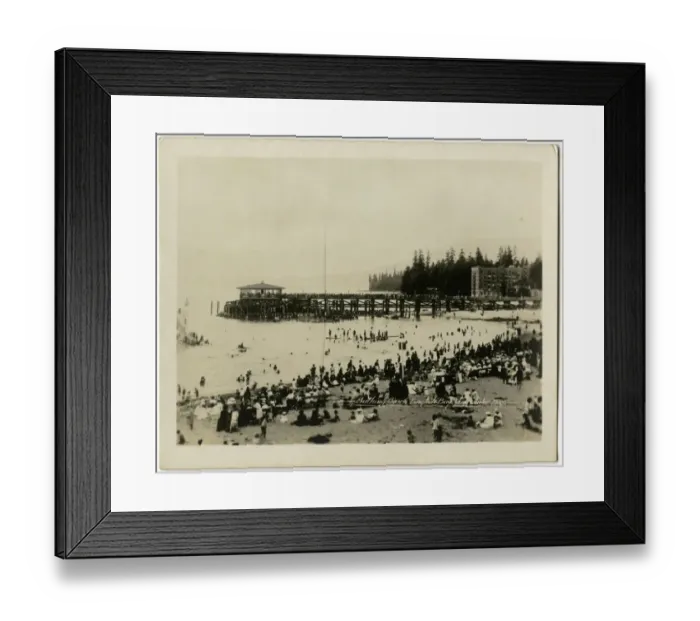 Framed Print : Vancouver, Canada - Bathing Beach - English Bay Framed Print : Vancouver, Canada - Bathing Beach - English Bay