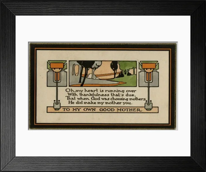 Framed Print : An American Greetings Postcard - To My Own Good Mother Framed Print : An American Greetings Postcard - To My Own Good Mother