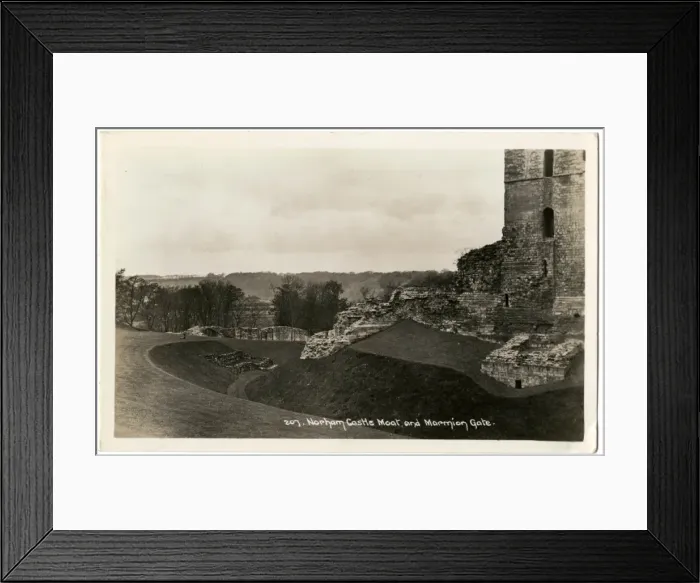 Framed Print : Norham Castle Moat and Marmion Gate, Northumberland Framed Print : Norham Castle Moat and Marmion Gate, Northumberland