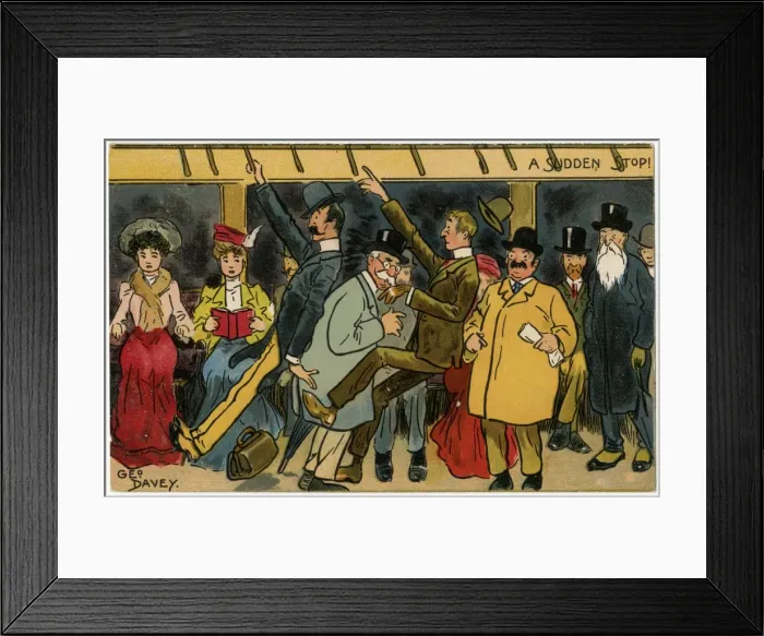 Framed Print : District Railway line - London Underground - A sudden stop Framed Print : District Railway line - London Underground - A sudden stop